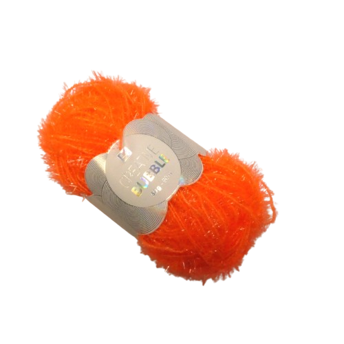 orange fluo laine bubble rico design