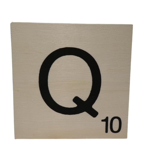 lettre scrabble Q