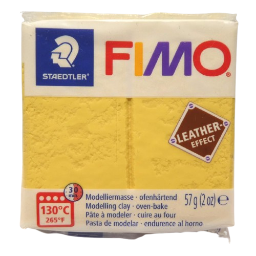 fimo leather jaune pastel