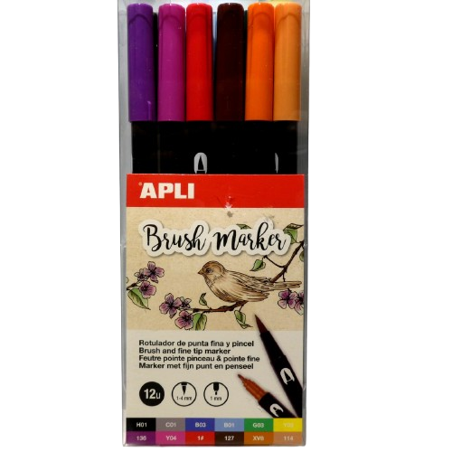 feutre aquarelle apli vif x12