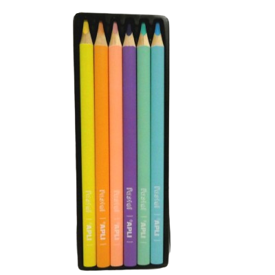 crayons de couleurs pastels apli