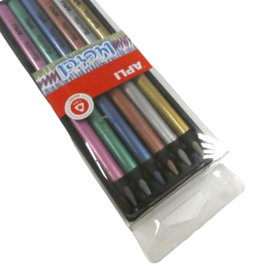 crayons de couleurs métallisé apli