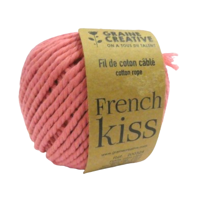coton macramé 2,5 mm graine creative rose