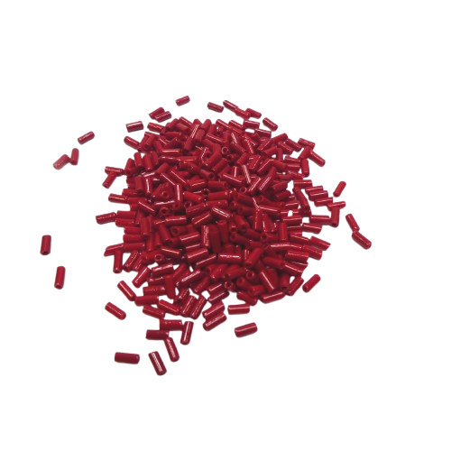 perles tube rouge