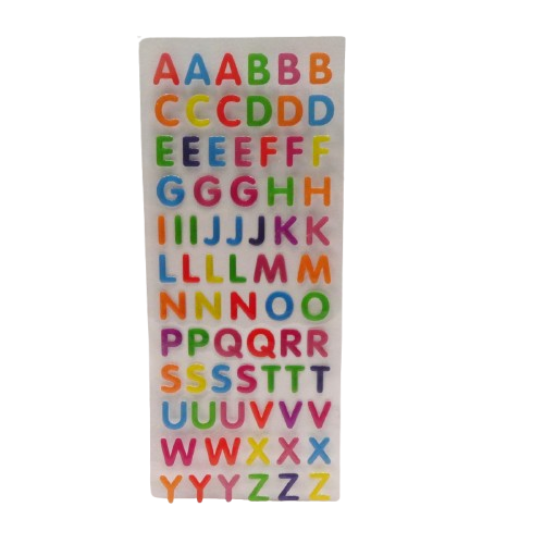 stickers alphabet colorés