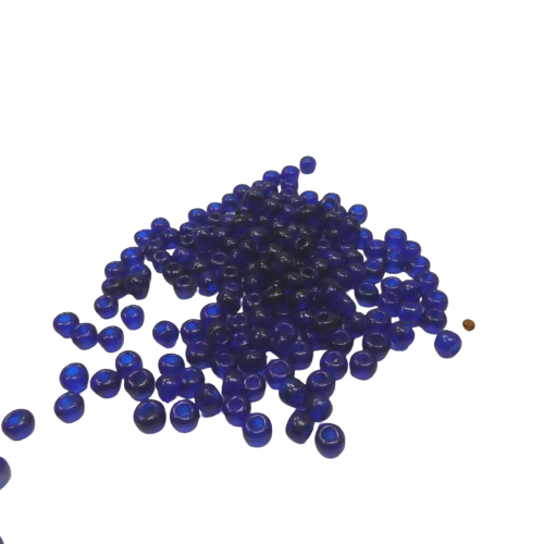 perles rocaille 4 mm bleu