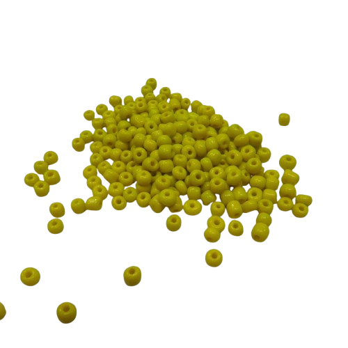 perles rocaille 4 mm jaune