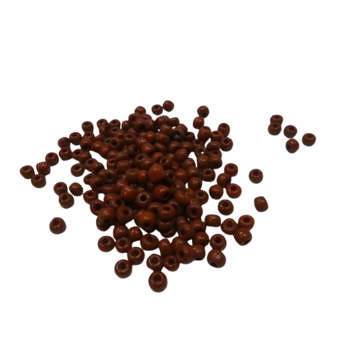 perles rocaille 4 mm marron