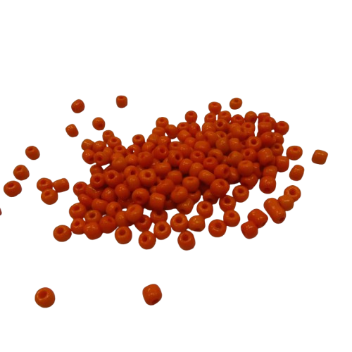 perles rocaille 4 mm orange foncé