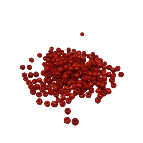 perles rocaille 4 mm rouge