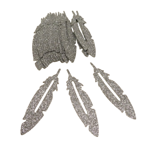 plumes papier argent