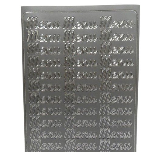 stickers contour menu argent