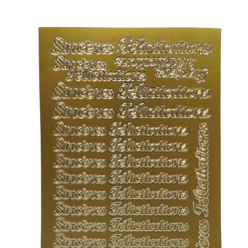 stickers contour sincère féliciation