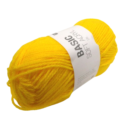laine acrylique rico design jaune