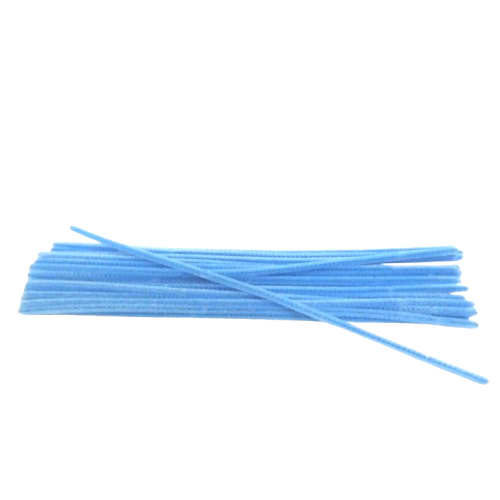 bleu clair chenilles x 25
