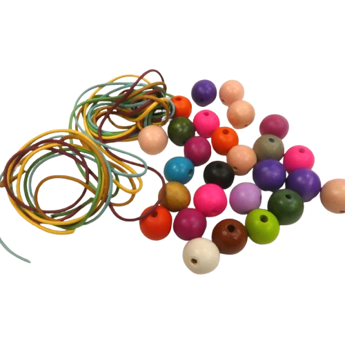 perles en bois colorées innspiro 30 mm
