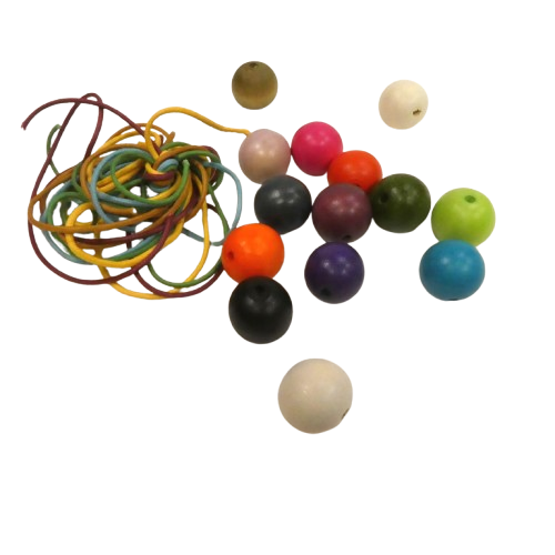 perles en bois colorées innspiro 25 mm