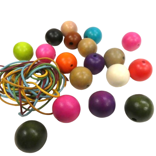 perles en bois colorées innspiro 20 mm