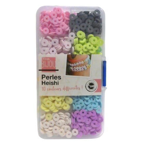 perles heishi pastels