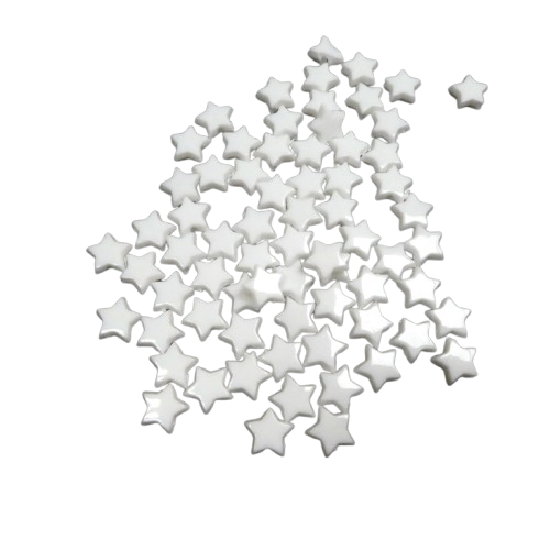 perles étoiles blanches