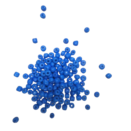 perles de rocaille 4 mm bleues