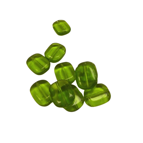 perles translucides verts
