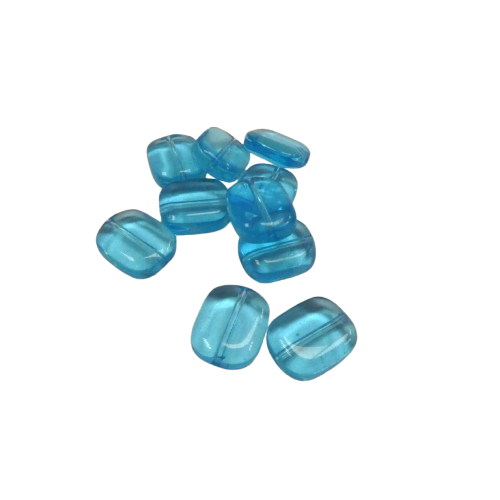 perles translucides bleues