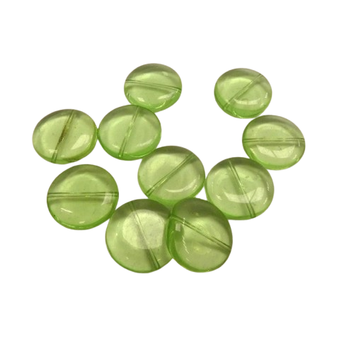 perles translucides vert clair
