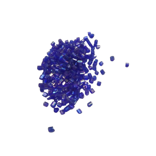 perles tubes bleues