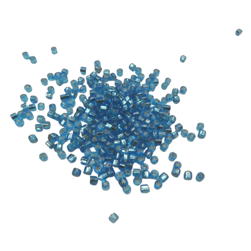 perles tubes bleues claires