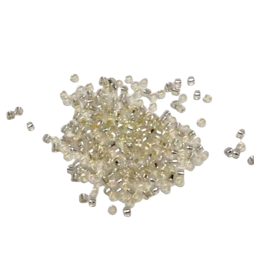 perles miyuki argentée blanc