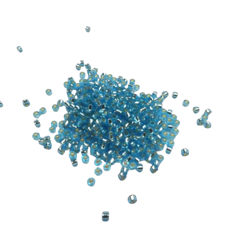 perles miyuki argentée bleu