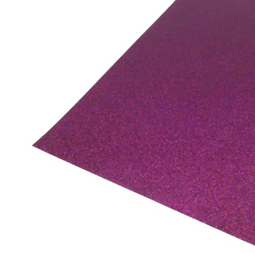 feuille pailleté Rayher prune