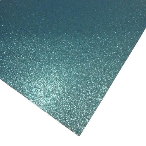 feuille pailleté Rayher bleu ciel
