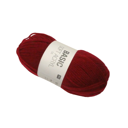laine acrylique rico design  rouge foncé