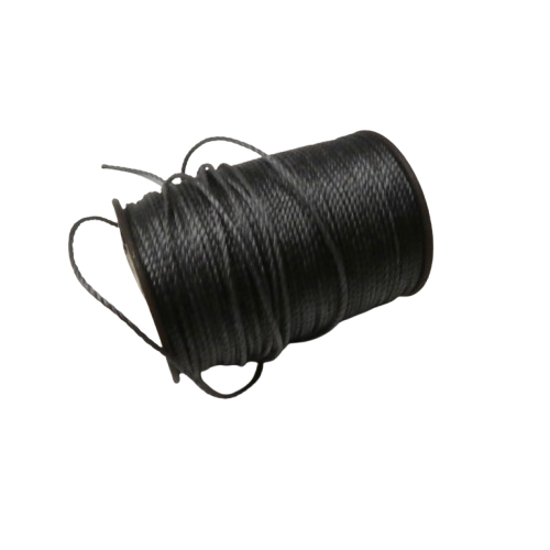 gris foncé Cordon micro macramé polyester ciré 0,8 mm