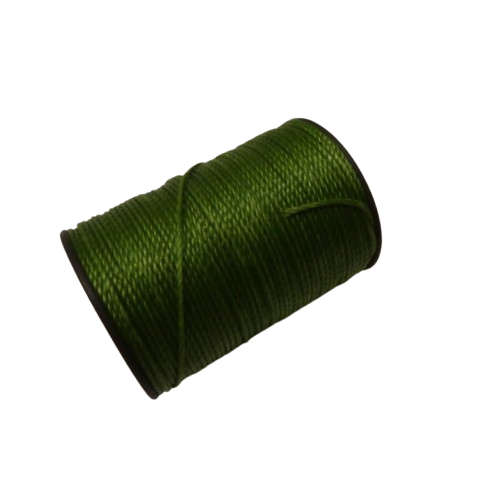 vert olive Cordon micro macramé polyester ciré 0,8 mm