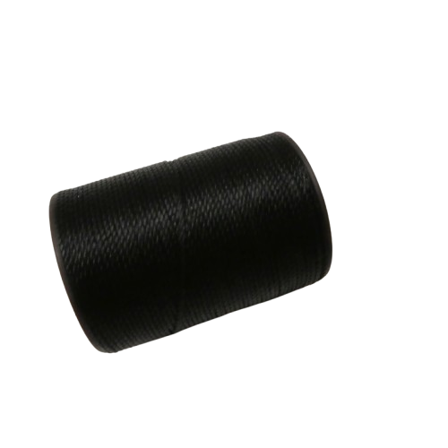 noir Cordon micro macramé polyester ciré 0,8 mm