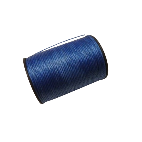 bleu Cordon micro macramé polyester ciré 0,8 mm