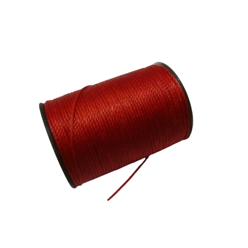 rouge Cordon micro macramé polyester ciré 0,8 mm