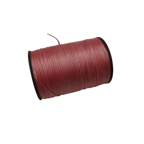 rose flamand Cordon micro macramé polyester ciré 0,8 mm