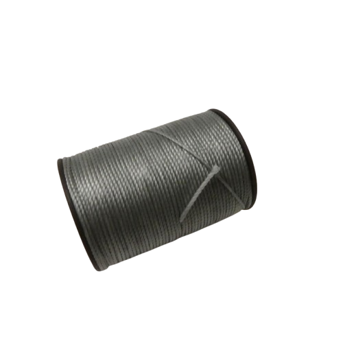 gris clair Cordon micro macramé polyester ciré 0,8 mm