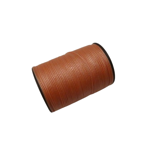 saumon clair Cordon micro macramé polyester ciré 0,8 mm