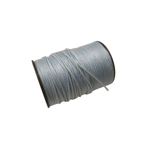 bleu clair Cordon micro macramé polyester ciré 0,8 mm