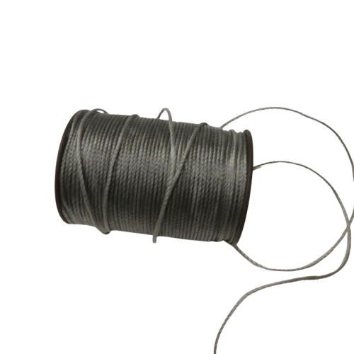 argent Cordon micro macramé polyester ciré 0,8 mm