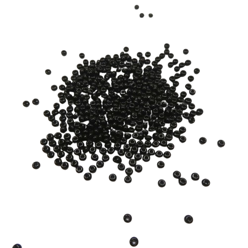 perles de rocailles noires