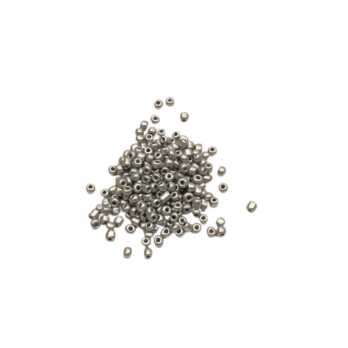 perles de rocaille argente 4 mm
