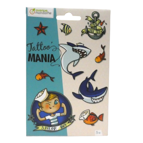 tatouages éphémères avenue mandarine marin