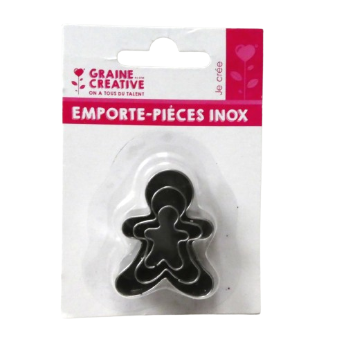 Lot de 3 emporte-pièces GRAINE CREATIVE bonhomme