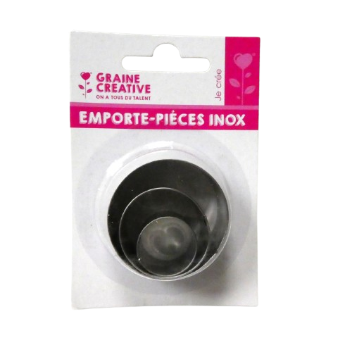 Lot de 3 emporte-pièces GRAINE CREATIVE ronds